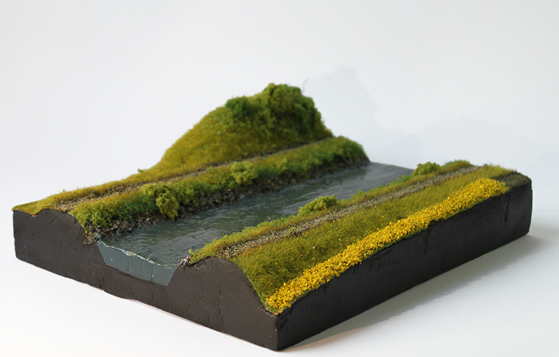 Fluss Kunst Diorama Kanal