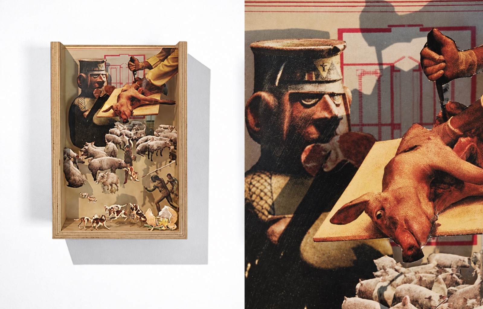 Ansicht 2 der Arbeit „Papiertheater, Fleisch“